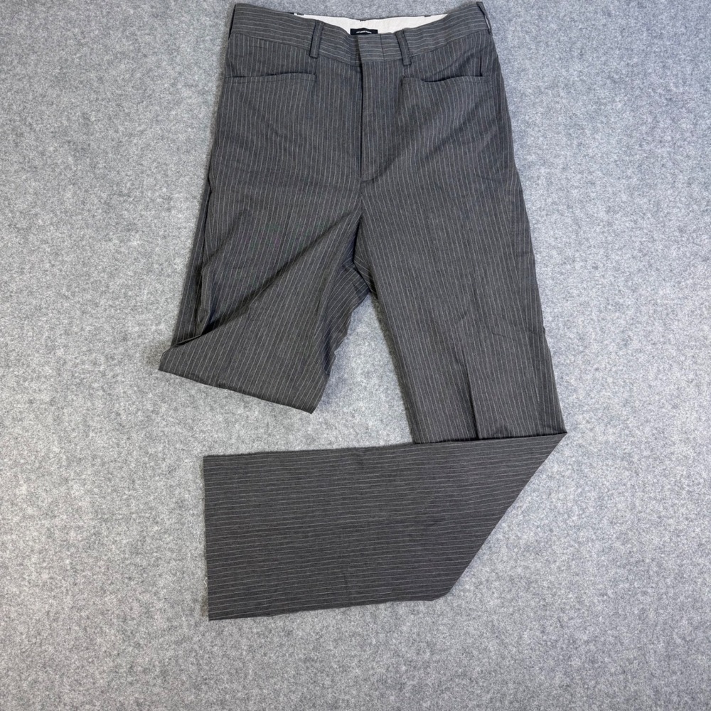 R13 Wool Pants Women 30" Gray Excellent Pinstripe Japanese Fabric